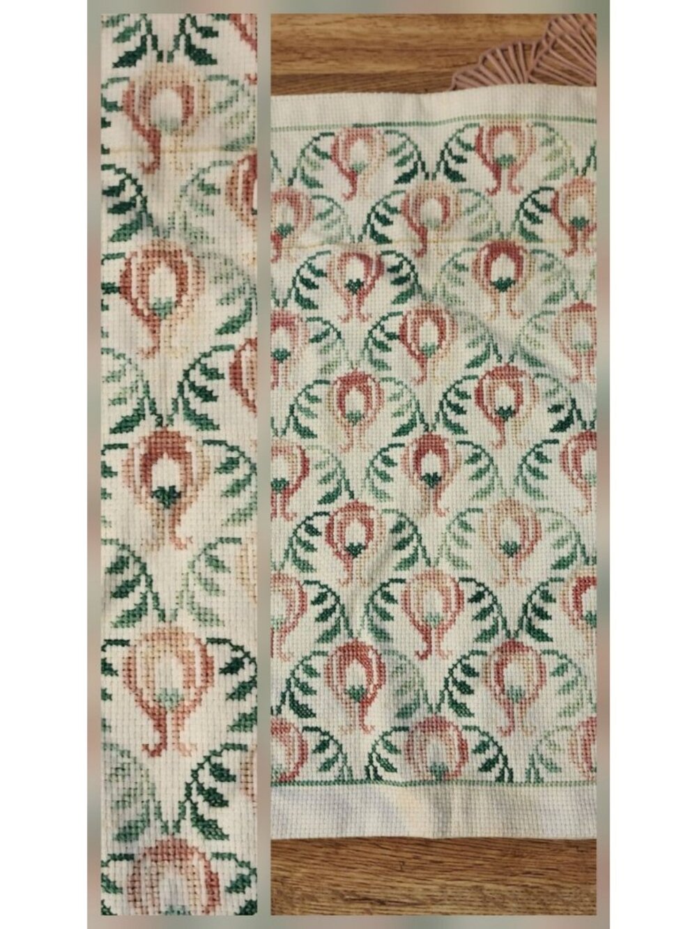 Embroidered Pillowcase Vintage Floral Throw Pillow Decor 15.5x15.5"